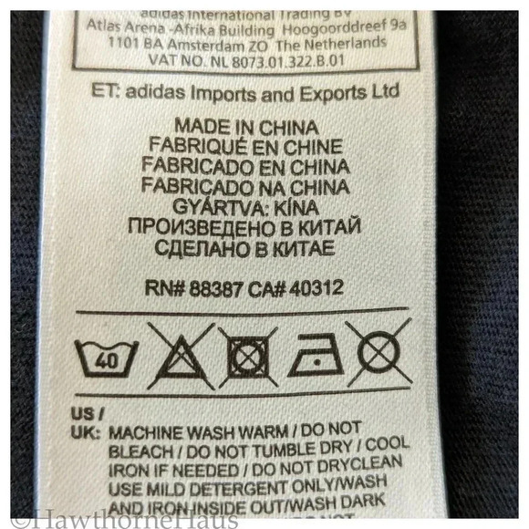 ADIDAS Logo T-Shirt Size S Crewneck Black - Picture 5 of 6